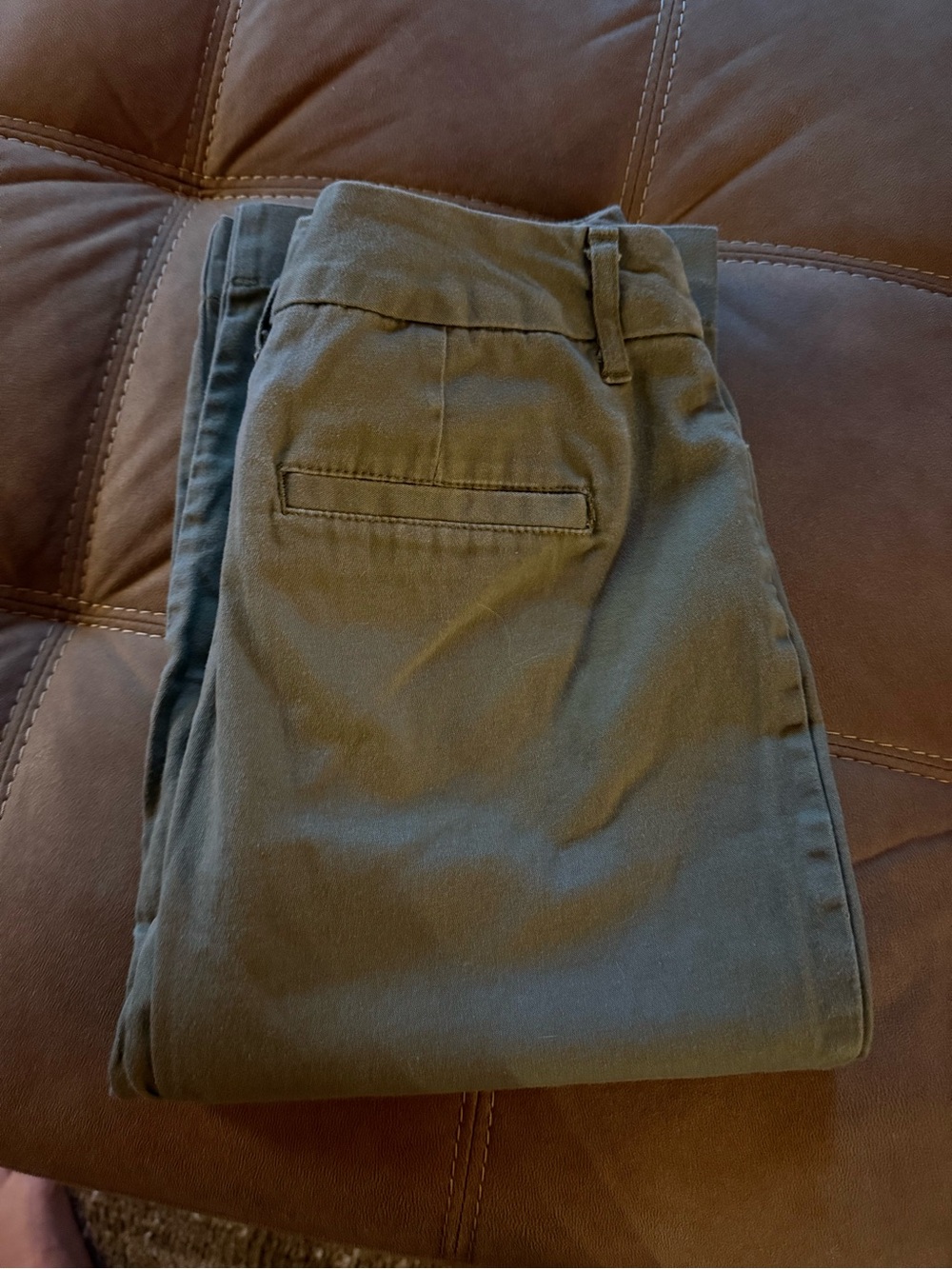 St. John's Bay Olive Green Petite Stretch Pants - Picture 4 of 4
